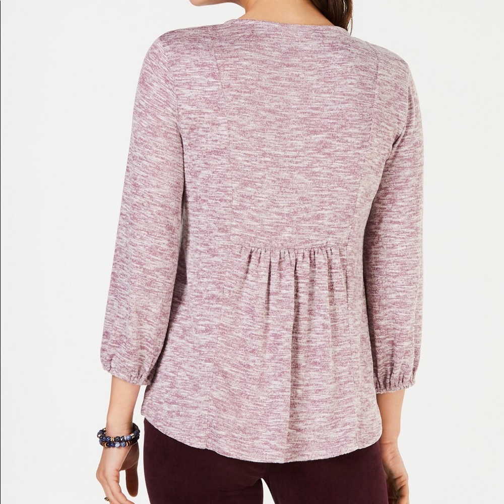SOLD!!Style&Co Pleated Tassel Tie Top - Picture 2 of 8